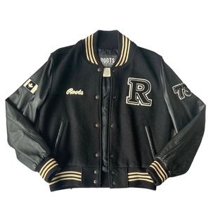 Roots Leather Varsity Jacket
